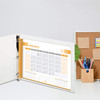 85 X 11 Landscape View Binder 3Ring 15 Inch Capacity Round Ring White Horizontal Formatted with Clear Cover Pockets for