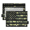 ALAZA Pencil Pouch for 3 Ring Binder American Flag Green Camo Camouflage Binder Pencil Pouches with Clear Window Zipper