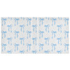 KICPOAY 3 Ring Binder 15 Inch Coquette Blue Bow Watercolor Clipboards Binders with Interior Pockets Round Ring Binder fo