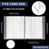 BENECREAT Clear Sticker Organizer Binder Storage Book for Sticker Storage with 26 Pack 2Pocket Sheet Protectors for Plan