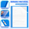 Teling 100 Pcs Plastic Report Covers with 3 Prong Fasteners 1142 x 945 Inch Clear Front Report Covers Bulk Presentation
