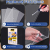 AKONEGE 5PCS Menu Covers 85 x 14 Rigid Print Protectors Clear Plastic Page Sheet Protectors for Legal Size Paper Top Loa