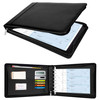 Antner Zippered 7 Ring Business Checkbook Binder Portfolio for 3onaPage Business Checks 600 Checks Capacity PU Leather C