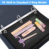 Sooez Pencil Pouch for 3 Ring Binder 2 Pack Binder Pencil Pouch with Clear Window Pencil Bags with Zipper Reinforced Gro
