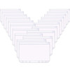 60 Packs A6 Size 6 Holes Binder Pockets Plastic Binder Zipper Folders Waterproof 6 Holes Zipper Loose Leaf Bags for Docu