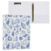 Blue White Seashells 3 Ring Binder 200 Sheet Capacity Round Rings for School Home Office 1 Pack
