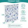 Blue White Seashells 3 Ring Binder 200 Sheet Capacity Round Rings for School Home Office 1 Pack