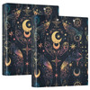 ALAZA Moon Stars Alchemy Witch 3 Ring Binder 15 Inch Three Ring Office Binders wclipboard 3 Pockets Hold 200 Sheets 1pc