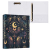 ALAZA Moon Stars Alchemy Witch 3 Ring Binder 15 Inch Three Ring Office Binders wclipboard 3 Pockets Hold 200 Sheets 1pc
