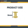 Precision 8mm Binding Screw Post Set 20Pack Durable Chicago Style Fasteners Rustproof Metal Connectors for Leather Scrap