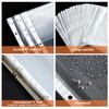 Gilprop 200 Pcs 85 x 14 Legal Size Heavyweight Clear Sheet Protectors Heavy Duty 11Hole Fit for 3 4 Ring Binder Plastic