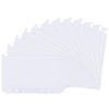 SKYDUE 12PCS Binder PocketsA6 Size 6 Holes Zipper Cash Envelopes for A6 6Ring Notebook Binder for School Home Office