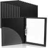 Teling 12 Pack Punchless Clamp Binder Folder 85 x 11 Inch Ringless Binder Holds with Pocket Flexible Metal Clip and Poly