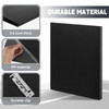 Teling 12 Pack Punchless Clamp Binder Folder 85 x 11 Inch Ringless Binder Holds with Pocket Flexible Metal Clip and Poly