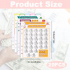 12pcs Money Saving Challenge Binder Trackers for 6 Ring A5 Binders with 8pcs Stickers 100 Day Money 1000 Saving Binder R