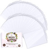 Henoyso 100 Pcs 85 x 11 Inch Rigid Print Protectors Clear Hard Paper Heavy Duty Page Sheet Protectors for Document Recip