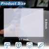 Henoyso 100 Pcs 85 x 11 Inch Rigid Print Protectors Clear Hard Paper Heavy Duty Page Sheet Protectors for Document Recip