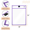 Mr Pen Dry Erase Pocket Sleeves 10 x 14 Inch 6 Pack Pastel Colors Reusable Plastic Sleeves for Classroom Clear