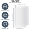 BBTO 100 Pcs Clear Report Covers with Sliding Bar for A4 Paper Resume Covers Presentation Folders File Document Binder f