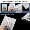 BBTO 100 Pcs Clear Report Covers with Sliding Bar for A4 Paper Resume Covers Presentation Folders File Document Binder f