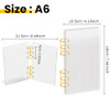 SBYURE A6 Binder Clear Acrylic Binder 6Ring Budget Binders Thick Stripe A6 Planner Binders with Gold Metal Round Ring fo