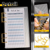 SBYURE A6 Binder Clear Acrylic Binder 6Ring Budget Binders Thick Stripe A6 Planner Binders with Gold Metal Round Ring fo