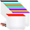 Gersoniel 40 Pieces Binder Pockets 3 Hole Zipper Pouch 3 Ring A4 Pockets with Zipper Binder Folders Plastic Pouches Loos