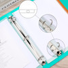 Gersoniel 40 Pieces Binder Pockets 3 Hole Zipper Pouch 3 Ring A4 Pockets with Zipper Binder Folders Plastic Pouches Loos