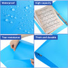 Chengu 8 Pack Plastic 3 Ring Binder with Pocket 079 Inch Flexible Binder Blue Round 3 Ring Folders with Pocket Holds 200