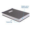 5 Blue Summit Supplies 11x17 Folders Black Tabloid Pressboard Report Cover with Metal Prong Fasteners Durable 25pt Press