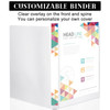 Fulmoon 12 Pcs 1 Inch 3 Ring Binders with 2 Interior Pockets Fits Letter Size Paper 85 x 11 Clear View 1inch Three Ring
