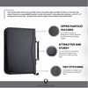 Travigo Business Leatherette Portfolio Folder With Handles Professional Folder Resume Document Organizer with Calculator
