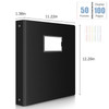 Uquelic 50Pocket Binder with Plastic Sleeves for LetterA4 Size11 x 85 Document Binder Organizer for Papers Certificates
