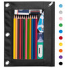 Forvencer Pencil Pouch for 3 Ring Binder Large Pencil Case Pouch with 3 Reinforced Grommets Pen Bag Clear Window Pencil