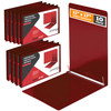 Performore 10 Pack of 11x17 Inch Landscape Pressboard Presentation Binder Folder Red Fiberboard Report Cover with Metal
