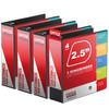 Performore 3 Ring Binder Professional Angle D 25 Inch Presentation Folder for Standard Pages 85 x 11 with Pockets Crysta