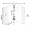Zonon Clear A6 Binder Transparent Soft PVC 6 Ring Budget Binder Refillable Planner Cover Protector Snap Button Closure L