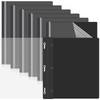 Teling 24 Pcs Clear Front Report Covers with 3 Prongs Presentation Folders Plastic Resume Portfolio Report Letter Size P