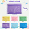 Fainne 30 Pack Pencil Pouch for 3 Ring Binder Zipper Pencil Pouches with Clear Window Oxford Cloth Binder Pencil Case Pe