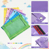Fainne 30 Pack Pencil Pouch for 3 Ring Binder Zipper Pencil Pouches with Clear Window Oxford Cloth Binder Pencil Case Pe
