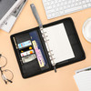 Toplive A6 Budget Binder with Zipper 6 Ring Refillable Planner Binder Cover for A6 Cash Budget System PU Leather Persona
