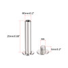 uxcell Screw Post Fit for 3165mm Hole Dia Female 4x25mm Belt Buckle Binding Bolts Leather Fastener Carbon Steel 25 Sets