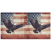 ALAZA Retro Bird American Flag 3 Ring Binders with 3 Interior PVC Clear Pockets Clipboard Versatile Binders 200 Sheets f