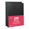 Binditek 100 Pack 13 Mil GrainTexture Paper Binding Presentation Covers 812 x 11 Inches 90lb 250 GSM UnPunched Letter Si