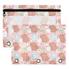 Capybara Binder Pouches 3 Ring for Boys Girls School Office College Supplies Cute Strawberry Flowers Doodle Pattern Penc
