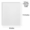 TOTiyea 50 Pack 16 Mil Poly Binding Covers Sand Texture Binding Presentation Covers Square Corners UnPunched 85 x 11 Inc