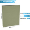 PATIKIL A4 Size 3 Ring Binder1Pcs 1 Inch Round Ring Durable Linen Hardcover Binder Fit for 85 x 11 Paper Recipe Photo Of
