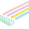 PATIKIL 12mm12 Plastic Spiral Binding Coils 50 Pcs Set Binding Spirals 85 Sheet Capacity 31 Pitch Binding Spirals for Bi