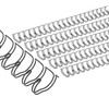 PATIKIL 16mm 58 Double Loop Wire Binding Combs 20 Pcs Metal Twin Loop Binding Coils 140 Sheet Capacity 21 Pitch 21 Ring