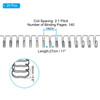 PATIKIL 16mm 58 Double Loop Wire Binding Combs 20 Pcs Metal Twin Loop Binding Coils 140 Sheet Capacity 21 Pitch 21 Ring